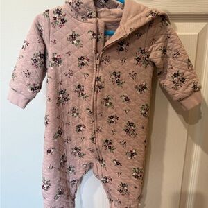 Cozy Floral Quilted Kids Footie